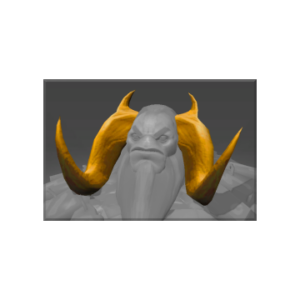 Autographed Twin Bull Adornment